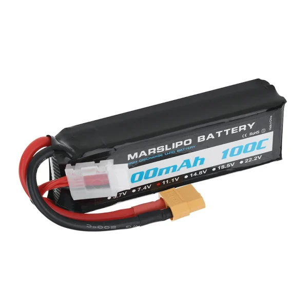 MARSLIPO 11.1V 2200mAh 100C 3S Lipo Battery XT60 Plug for RC Drone - Image 2