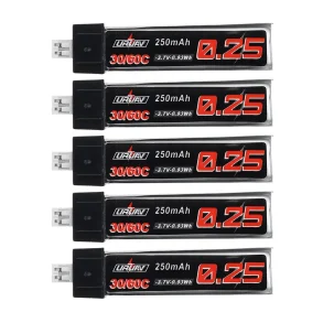 10Pcs URUAV 3.7V 250mAh 30C/60C 1S Lipo Battery PH2.0 for Blade Nano QX CPX Tiny Whoop TINY6 6X