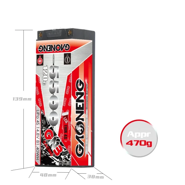Gaoneng GNB 14.8V 5500mAh 120C 4S LiPO Battery XT60/XT90 Plug for RC FPV Racing Drone Airplane Helicopter Quadcopter - Image 5