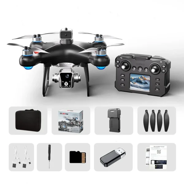 XKJ KY102 WiFi FPV with LCD Screen Controller HD Dual Camera Servo Gimbal 360 Obstacle Avoidance Brushless RC Drone Quadcopter RTF - Image 6