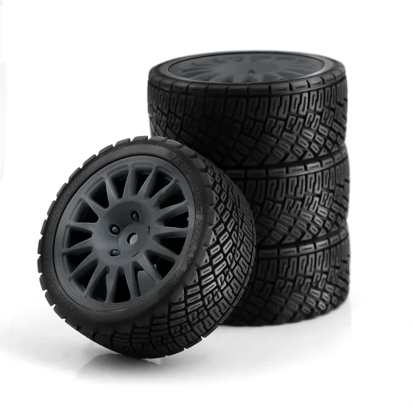 4Pcs Racing Tires Wheels for 1:10 Kyosho Tamiya RC Cars Parts - Image 3