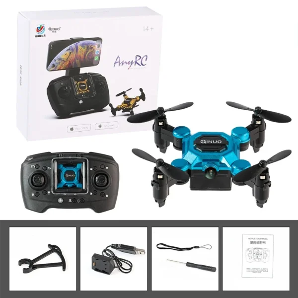 K04 MINI WiFi FPV with HD Camera Integrated Storage Altitude Hold Mode Grid Full Protection Child Gift LED Light Pocket RC Toys Drone Quadcopter RTF - Image 9
