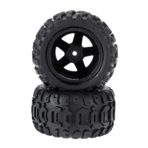 2PCS Tires Wheels Rims for HBX 16889 1/16 RC Car Vehicles Spare Parts M16038