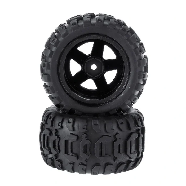 2PCS Tires Wheels Rims for HBX 16889 1/16 RC Car Vehicles Spare Parts M16038