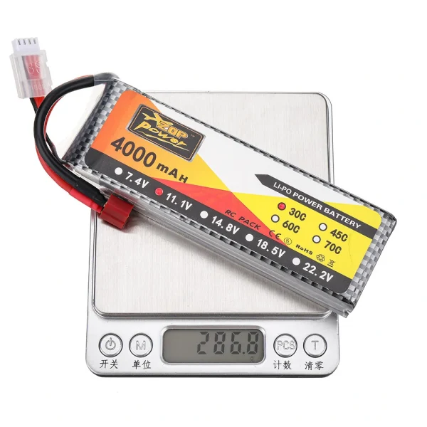 ZOP Power 11.1V 4000mAh 30C 3S LiPo Battery T Plug for RC Car - Image 9