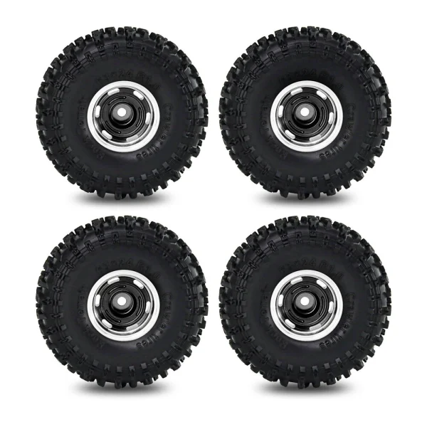 4PCS 1.0 Inch Aluminum Alloy Cyclone wheel JC Tire Spare Parts for SCX24 FMS24 TRX4M RC Climbing Car Vehicle Models Accessories - Image 2