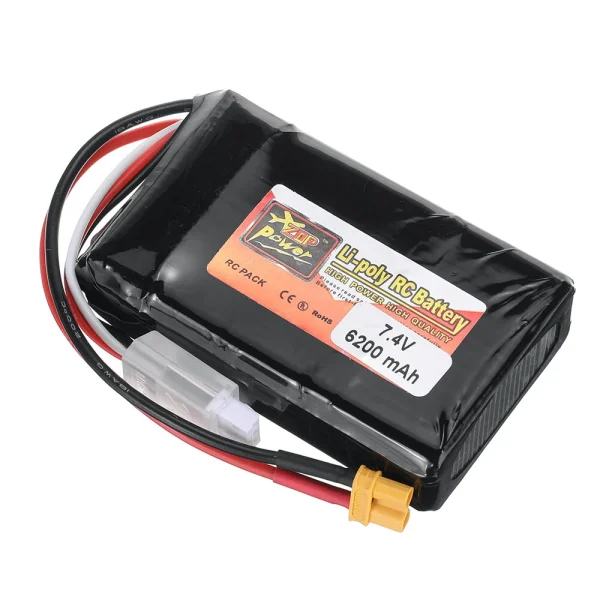 ZOP Power 7.4V 6200mAh 2S LiPo Battery With XT30 Plug for Boxer/TX16S radio