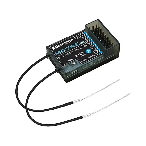 Microzone MC7RE V2 2.4GHz 7CH Dual Antenna PWM SBUS RC Receiver Support Mc6mini Mc7mini Mc8mini Transmitter for RC Airplane Car Boat Vehicle Models - Image 3