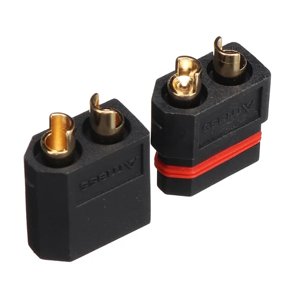 Amass XT60W Waterproof Plug Gold-Plated Black Bullet Connector Male and Female Plug for RC Drone - Image 3