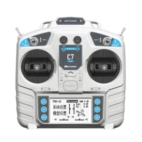 MicroZone MC7 C7 MINI 2.4GHz 8CH Radio Transmitter with MC8RE-V2 Receiver for RC Aircraft FPV Racer Drone Multirotor Helicopters