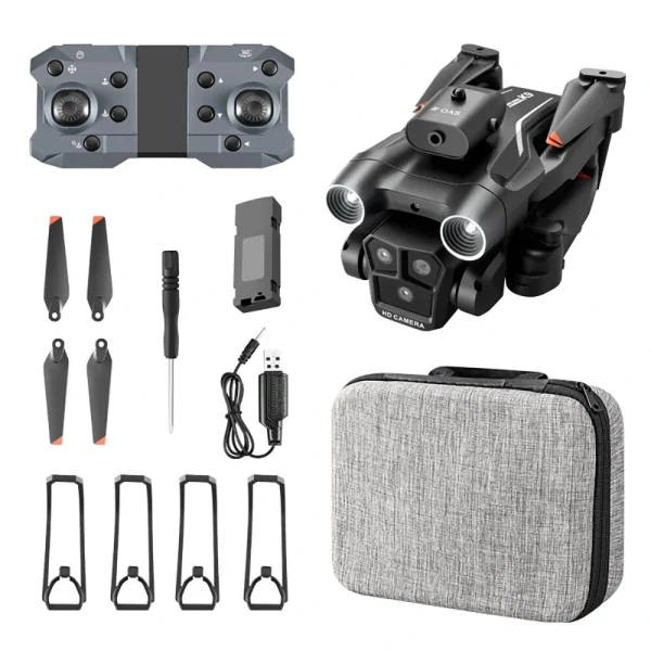 XKJ K9MAX Three Camera WiFi FPV with 4K 3 Lens Electric Adjustment 360 Obstacle Avoidance Optical Flow Positioning Foldable RC Drone Quadcopter RTF - Image 9