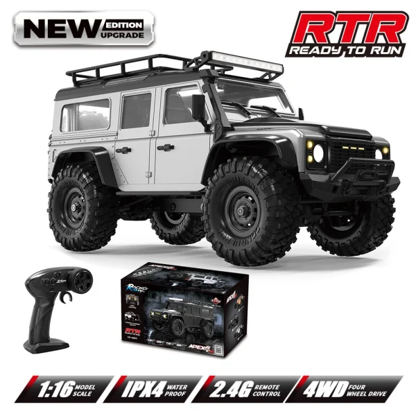 HB Toys RTR R1607/8/9 1/16 2.4G 4WD RC Car Full Proportional Rock Crawler LED Light Off-Road Climbing Truck Vehicles Models Toys - Image 3